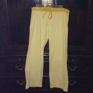 Cute yellow and white PJ Pants XS